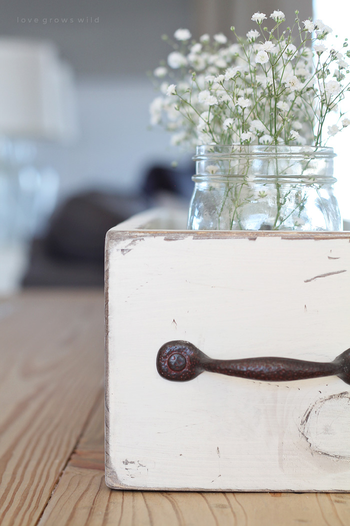 DIY Wood Box Centerpiece - Love Grows Wild